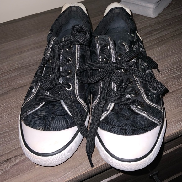 Coach ~ black & silver sneaker - Picture 4 of 6